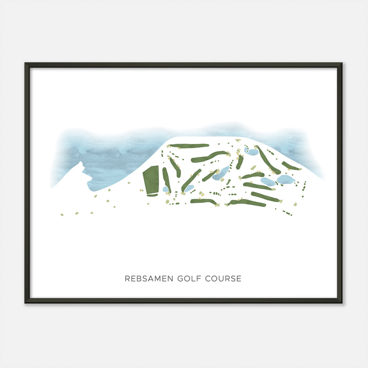 Print of Rebsamen Golf Course Modern Map