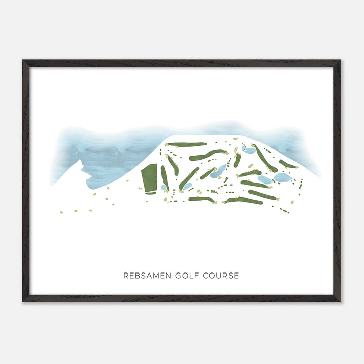 Print of Rebsamen Golf Course Modern Map