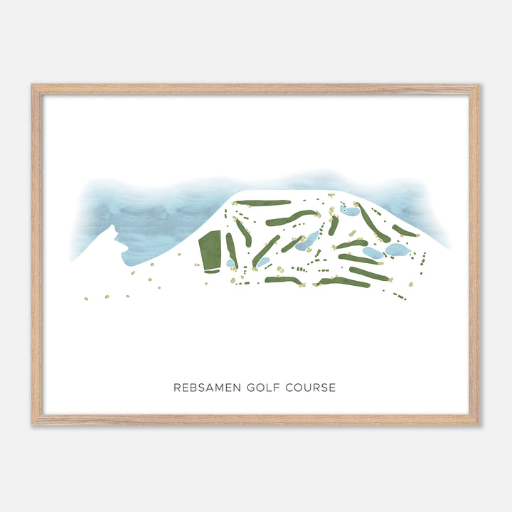 Print of Rebsamen Golf Course Modern Map
