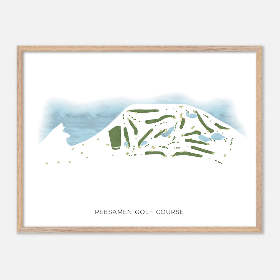 Print of Rebsamen Golf Course Modern Map