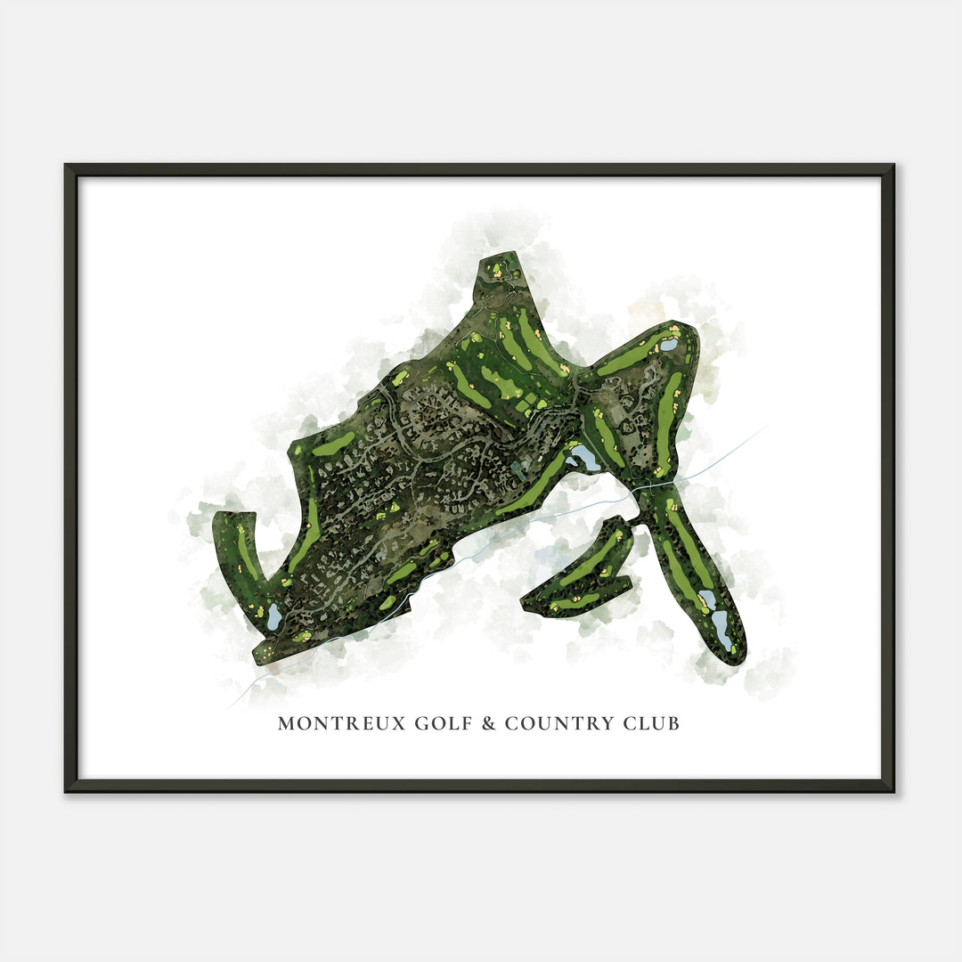 Print of Montreux Golf & Country Club Classic Map