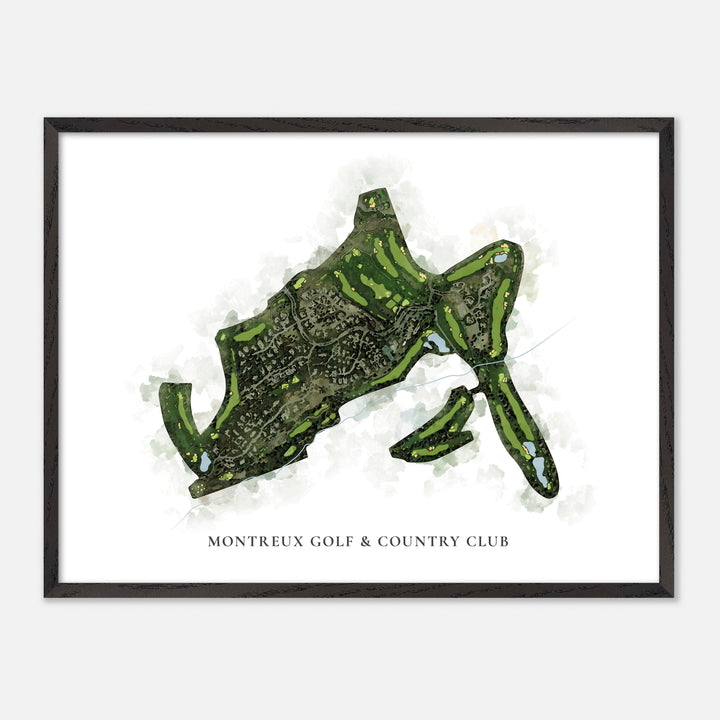 Print of Montreux Golf & Country Club Classic Map