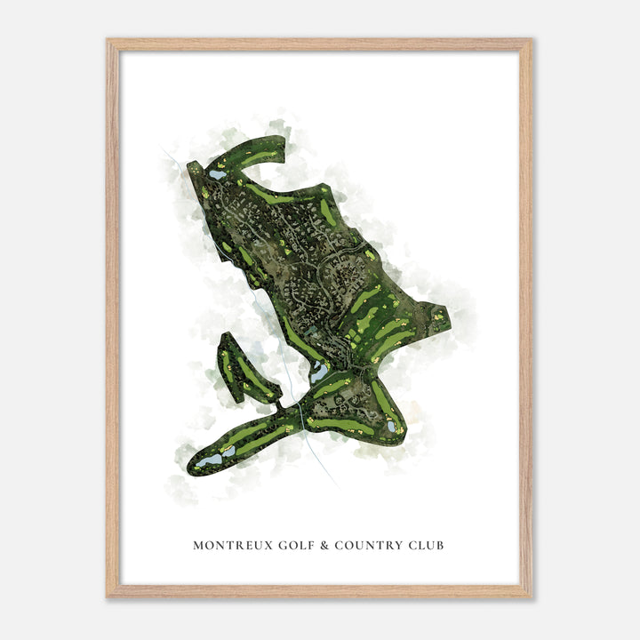 Print of Montreux Golf & Country Club Classic Map