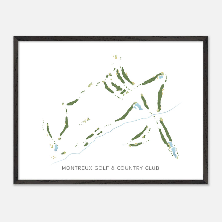Print of Montreux Golf & Country Club Modern Map