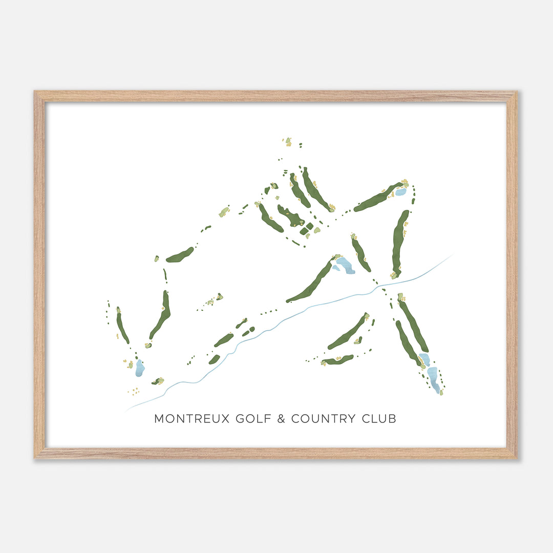 Print of Montreux Golf & Country Club Modern Map