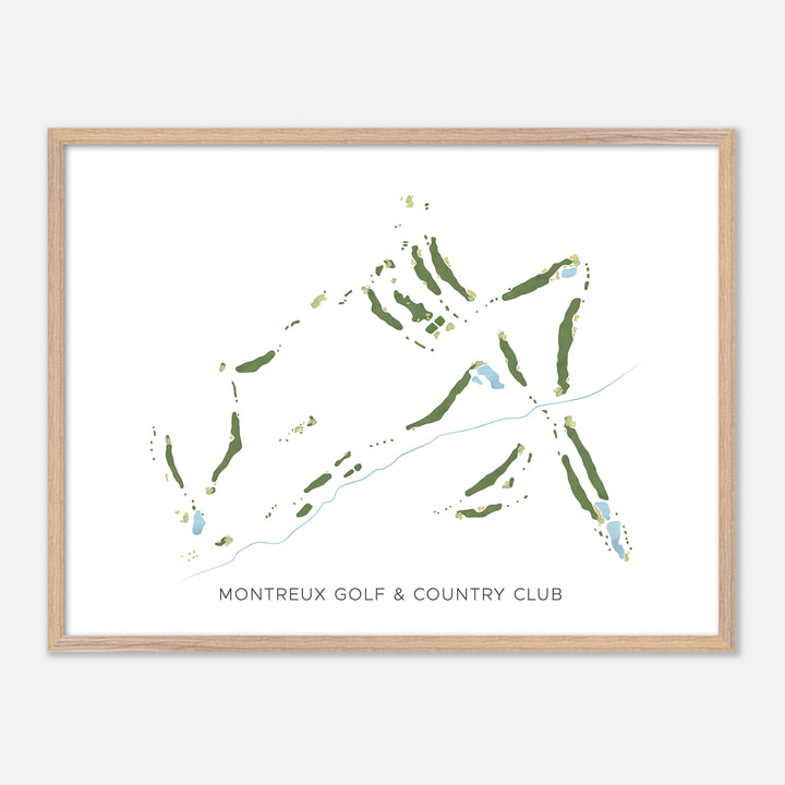 Print of Montreux Golf & Country Club Modern Map