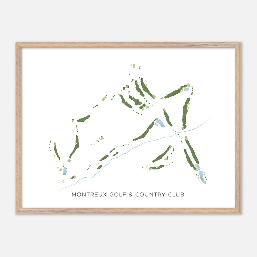 Print of Montreux Golf & Country Club Modern Map