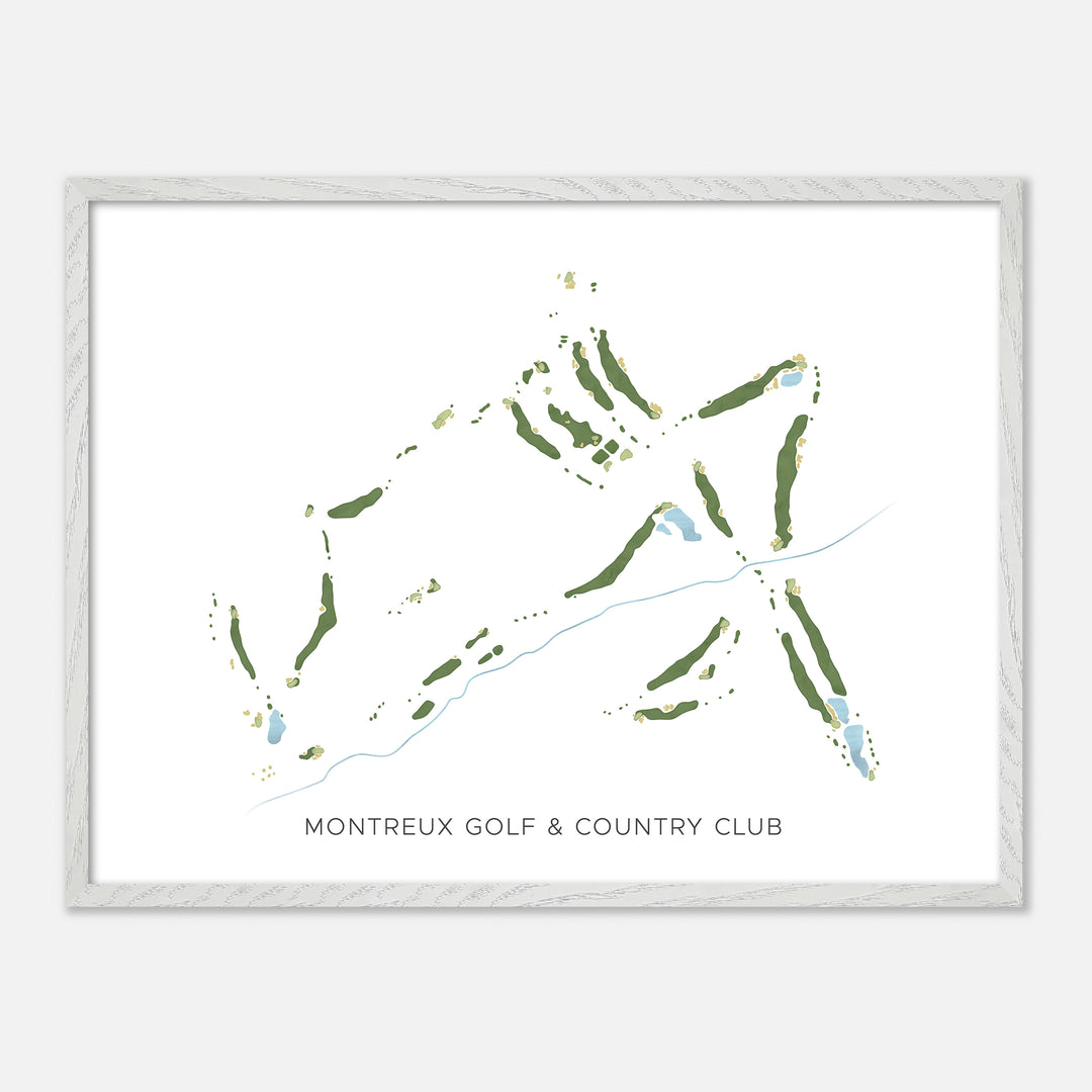 Print of Montreux Golf & Country Club Modern Map