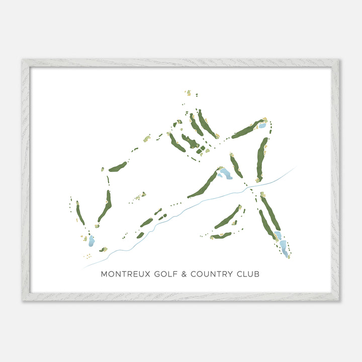 Print of Montreux Golf & Country Club Modern Map