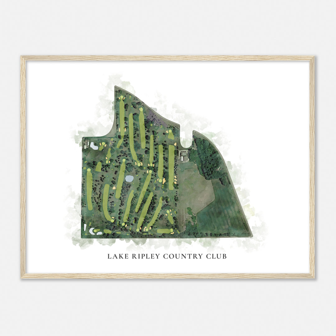 Print of Lake Ripley Country Club Classic Map