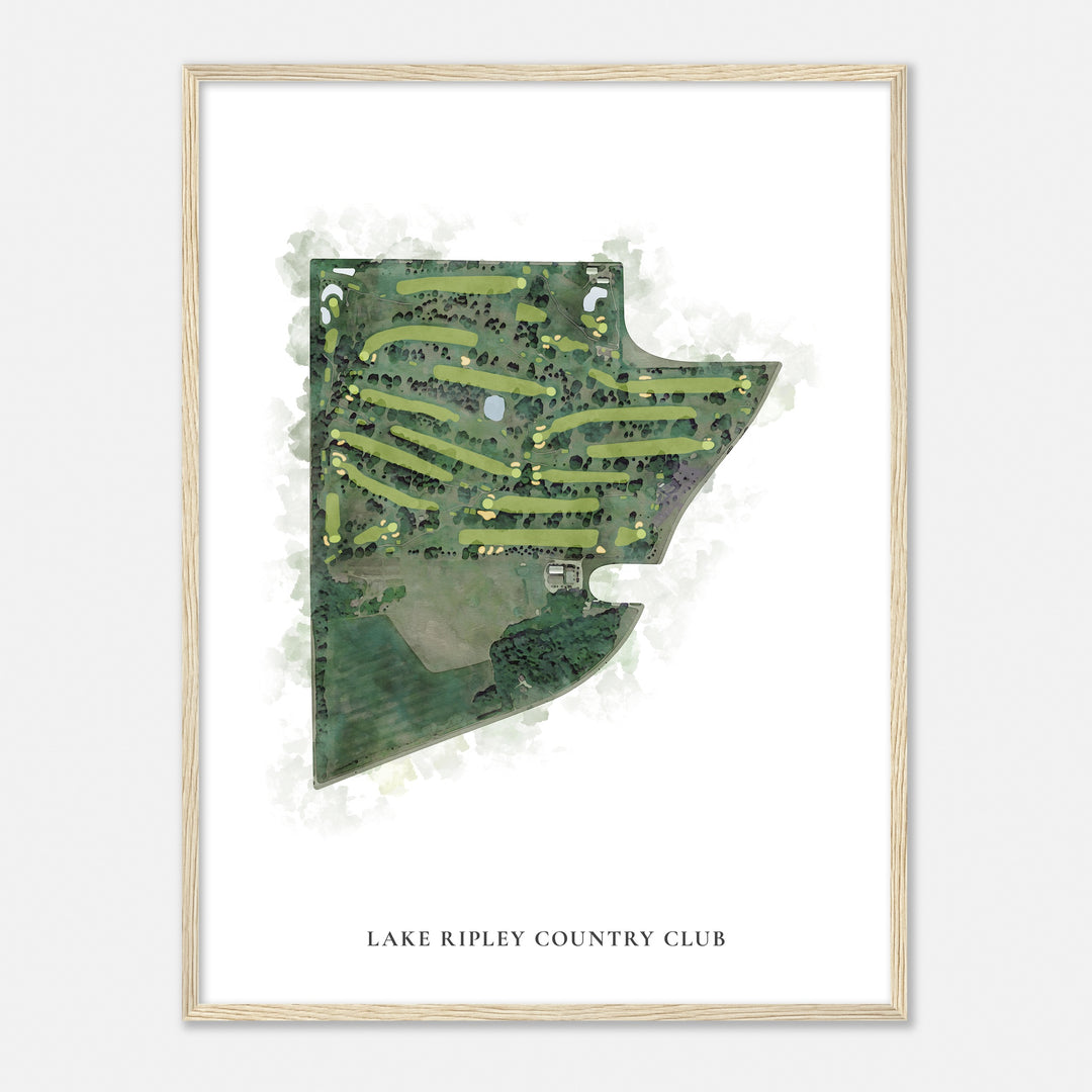 Print of Lake Ripley Country Club Classic Map