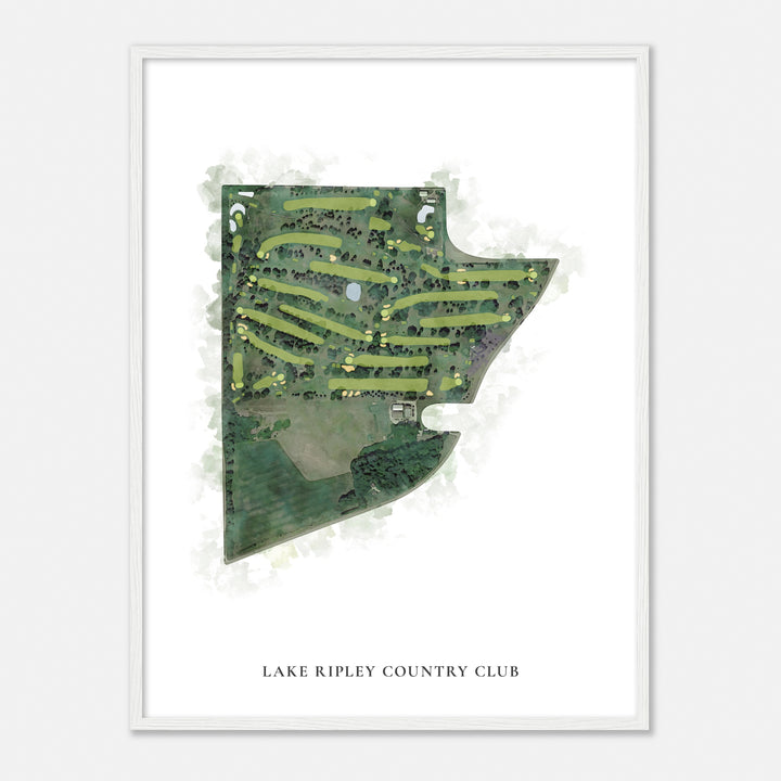 Print of Lake Ripley Country Club Classic Map