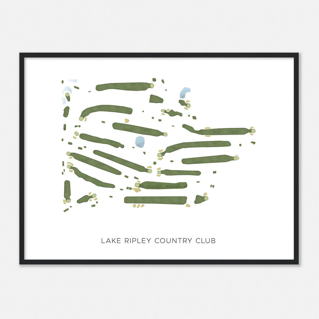 Print of Lake Ripley Country Club Modern Map