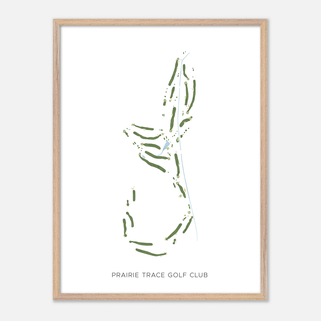 Print of Prairie Trace Golf Club Modern Map