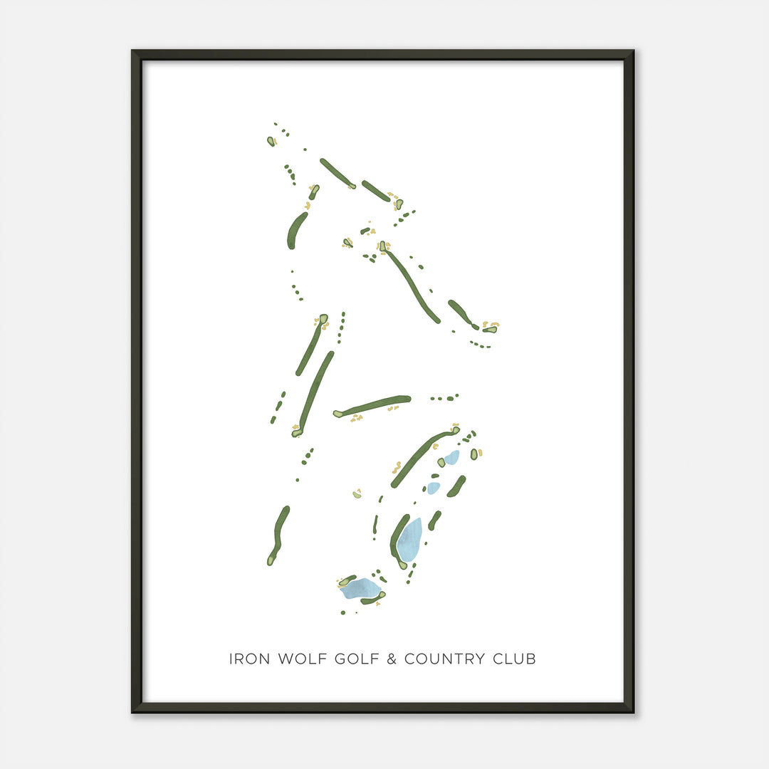 Print of Iron Wolf Golf &amp; Country Club Modern Map