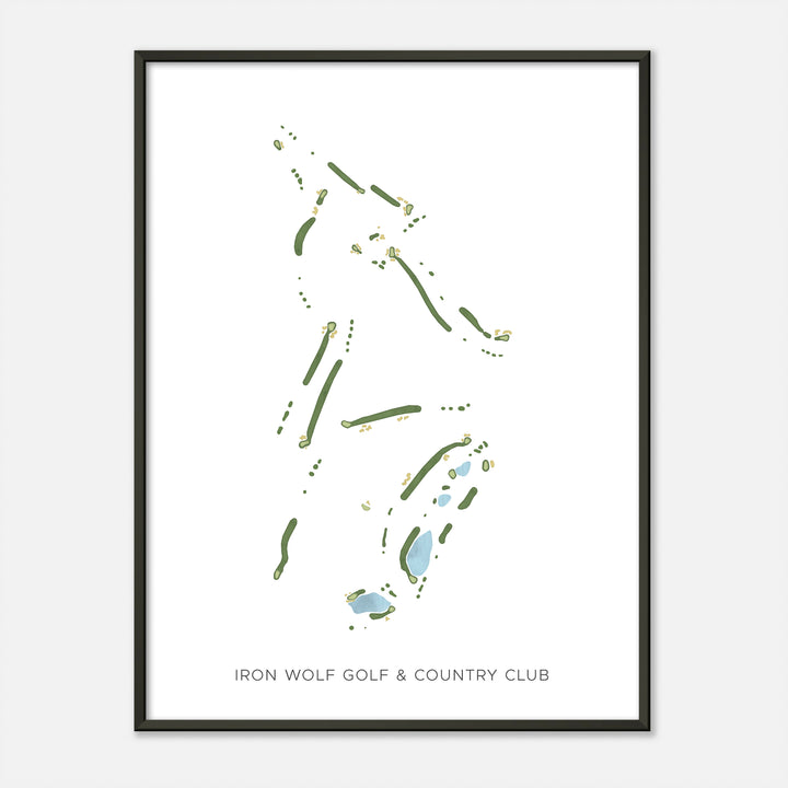 Print of Iron Wolf Golf &amp; Country Club Modern Map