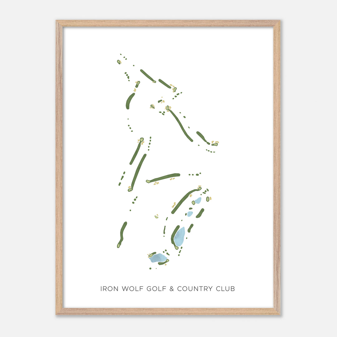 Print of Iron Wolf Golf &amp; Country Club Modern Map