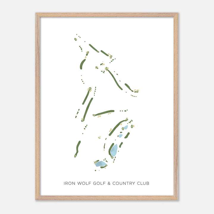 Print of Iron Wolf Golf &amp; Country Club Modern Map