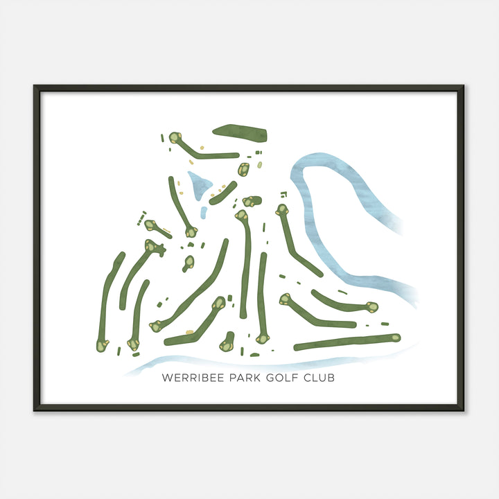 Print of Werribee Park Golf Club Modern Map