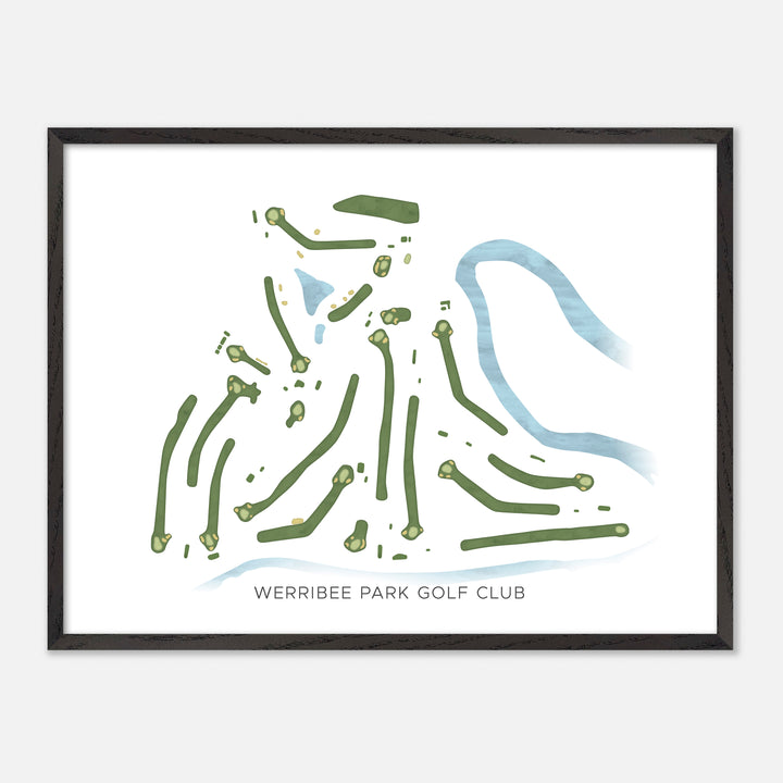 Print of Werribee Park Golf Club Modern Map