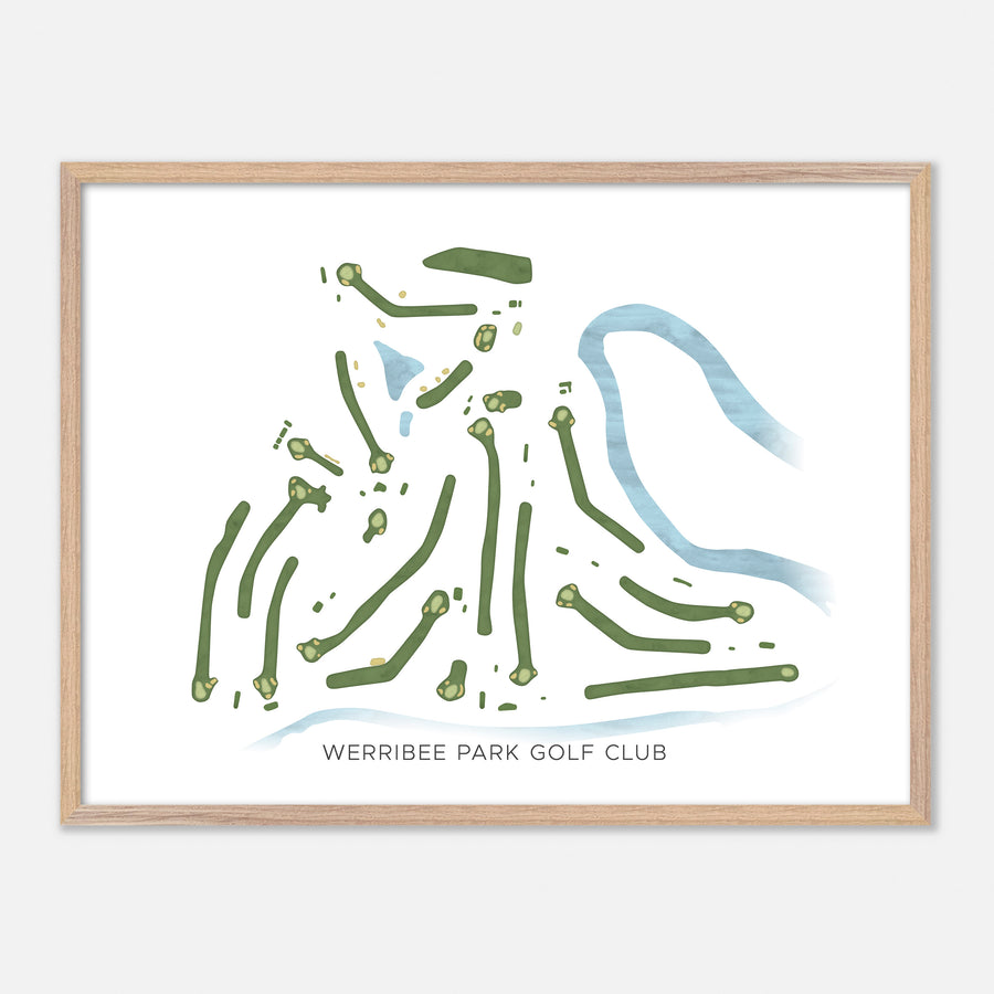 Print of Werribee Park Golf Club Modern Map