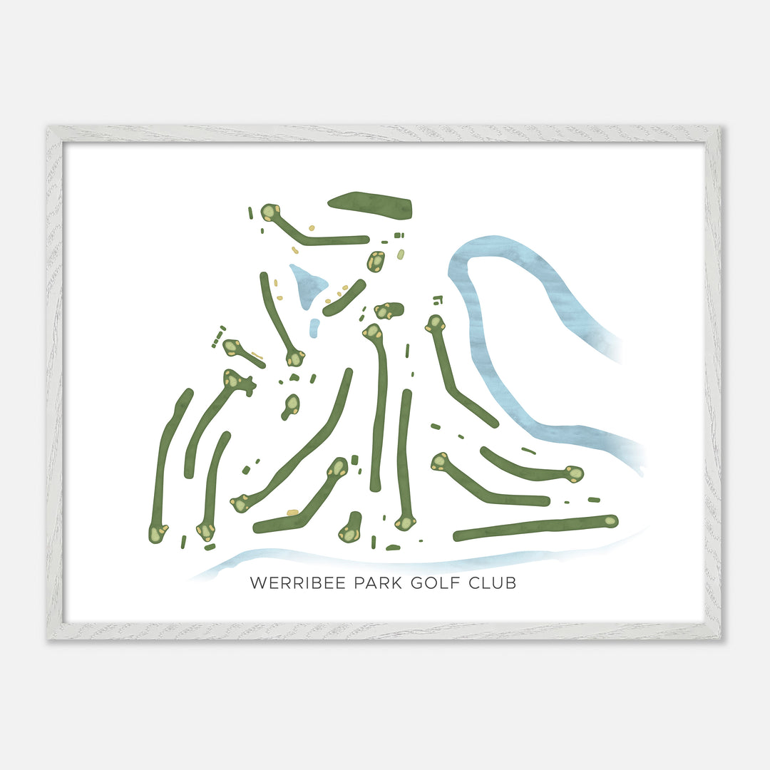 Print of Werribee Park Golf Club Modern Map
