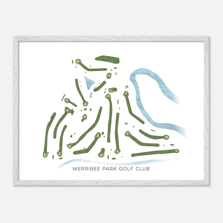 Print of Werribee Park Golf Club Modern Map