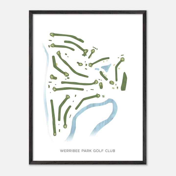 Print of Werribee Park Golf Club Modern Map