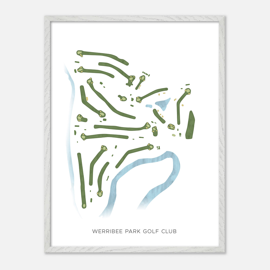 Print of Werribee Park Golf Club Modern Map