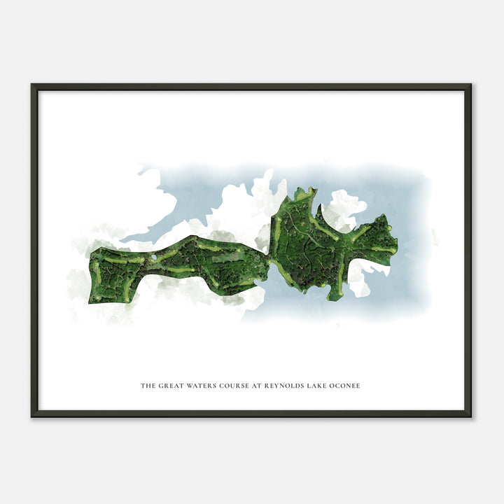 Print of The Great Waters Course At Reynolds Lake Oconee Classic Map