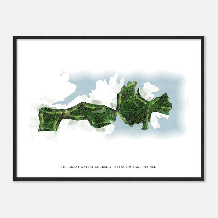 Print of The Great Waters Course At Reynolds Lake Oconee Classic Map