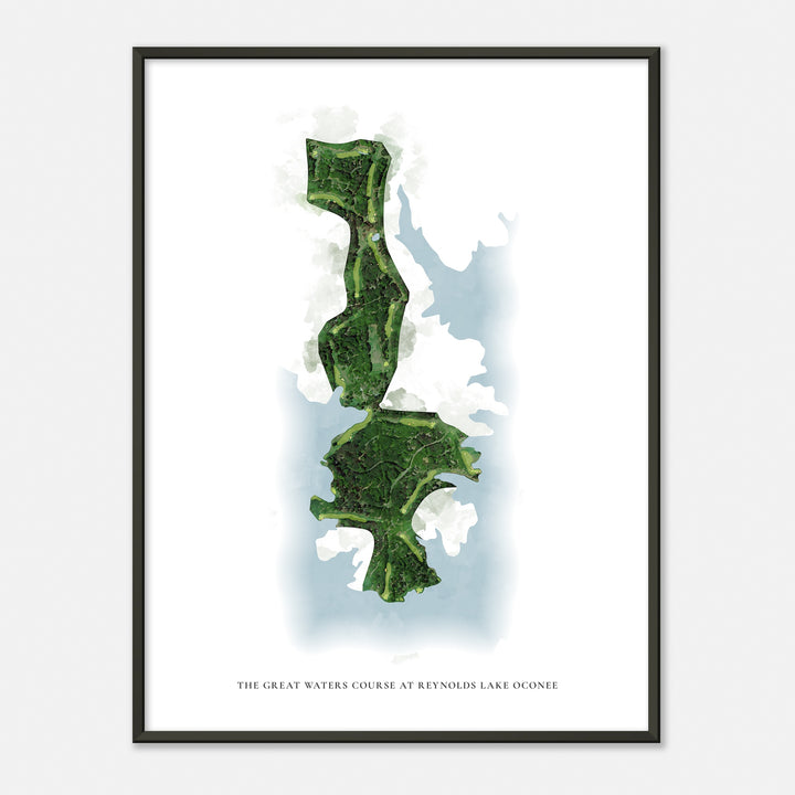 Print of The Great Waters Course At Reynolds Lake Oconee Classic Map