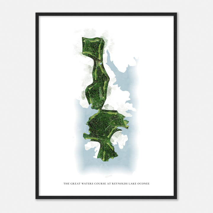 Print of The Great Waters Course At Reynolds Lake Oconee Classic Map