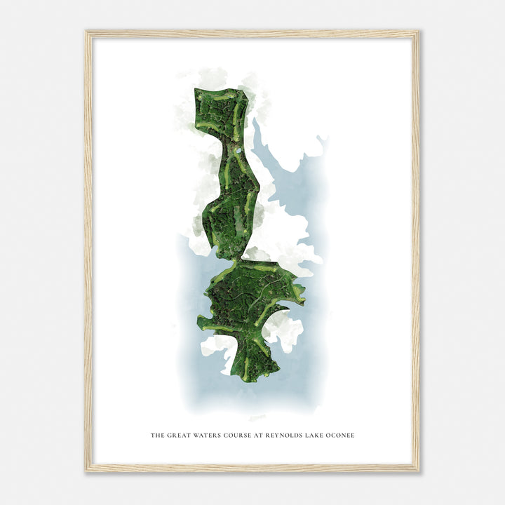 Print of The Great Waters Course At Reynolds Lake Oconee Classic Map
