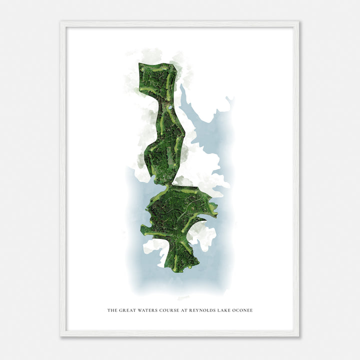 Print of The Great Waters Course At Reynolds Lake Oconee Classic Map