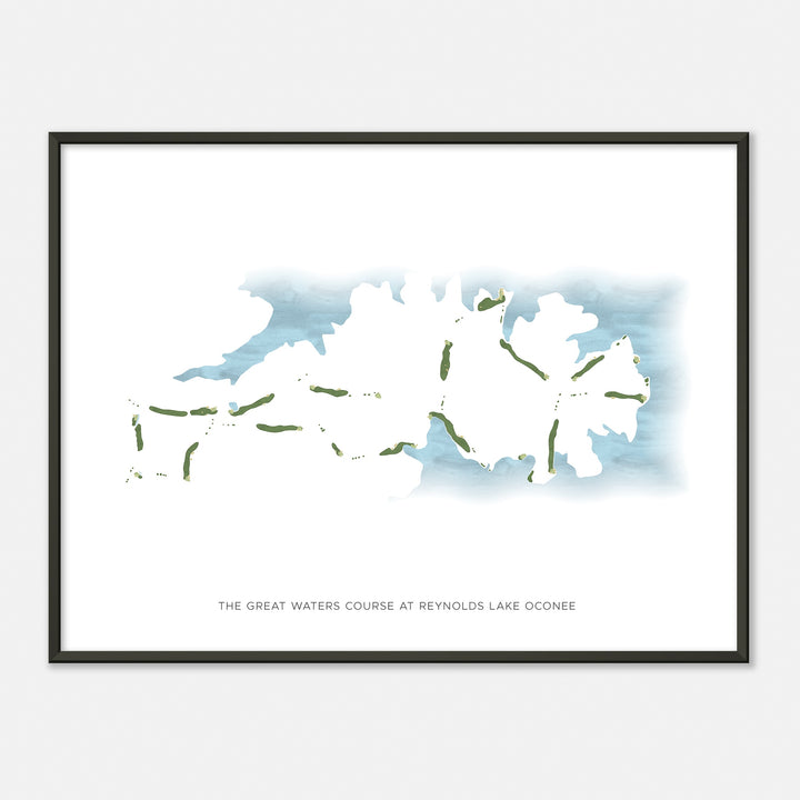Print of The Great Waters Course At Reynolds Lake Oconee Modern Map