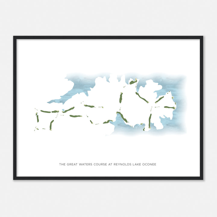 Print of The Great Waters Course At Reynolds Lake Oconee Modern Map