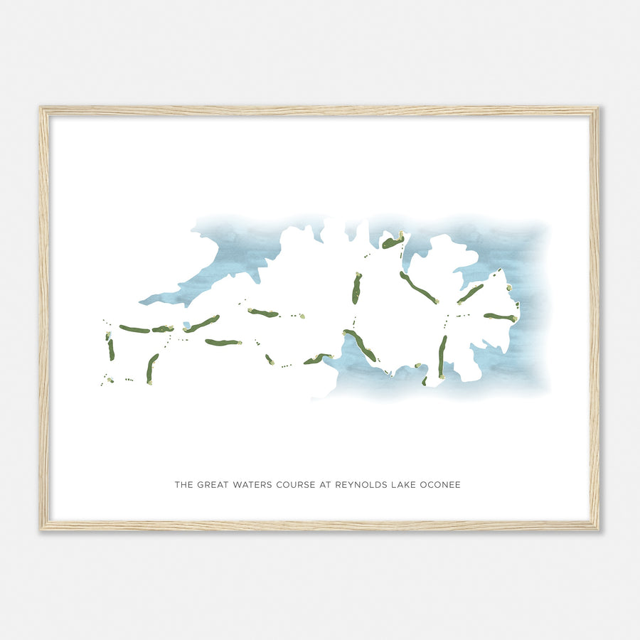 Print of The Great Waters Course At Reynolds Lake Oconee Modern Map
