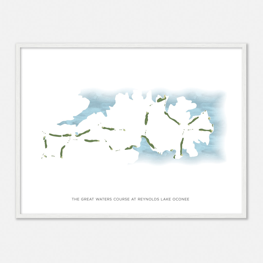 Print of The Great Waters Course At Reynolds Lake Oconee Modern Map