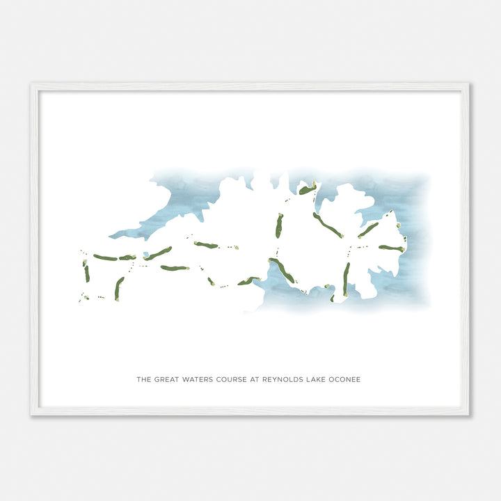 Print of The Great Waters Course At Reynolds Lake Oconee Modern Map