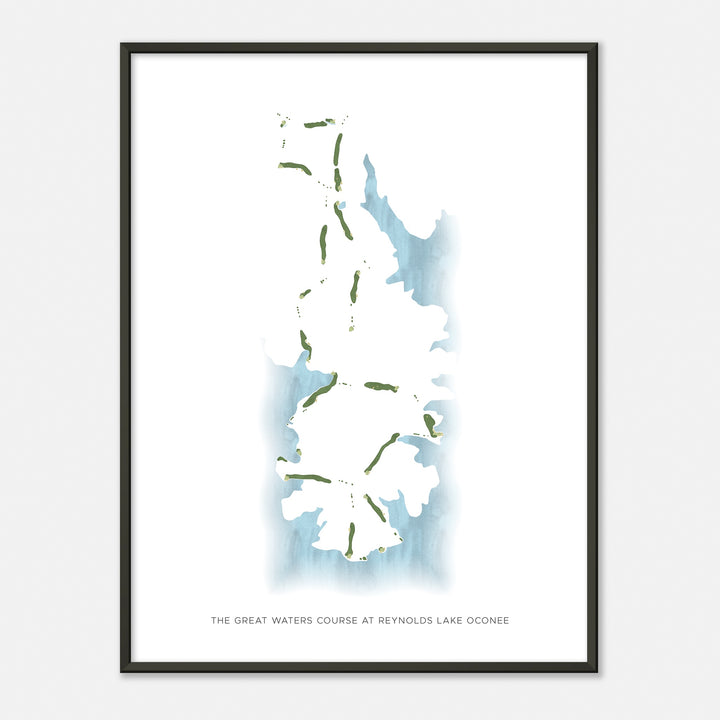 Print of The Great Waters Course At Reynolds Lake Oconee Modern Map
