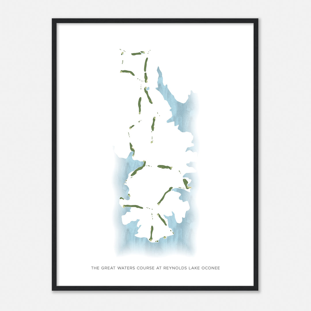 Print of The Great Waters Course At Reynolds Lake Oconee Modern Map