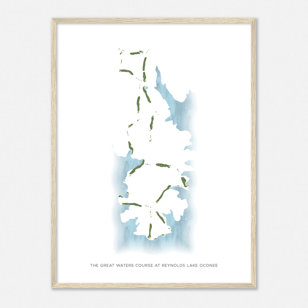 Print of The Great Waters Course At Reynolds Lake Oconee Modern Map