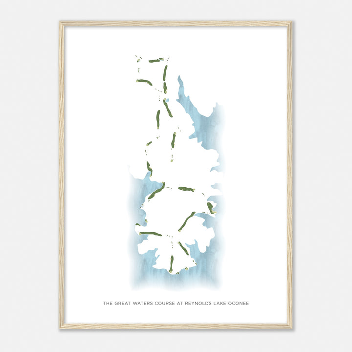 Print of The Great Waters Course At Reynolds Lake Oconee Modern Map