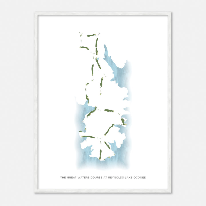 Print of The Great Waters Course At Reynolds Lake Oconee Modern Map