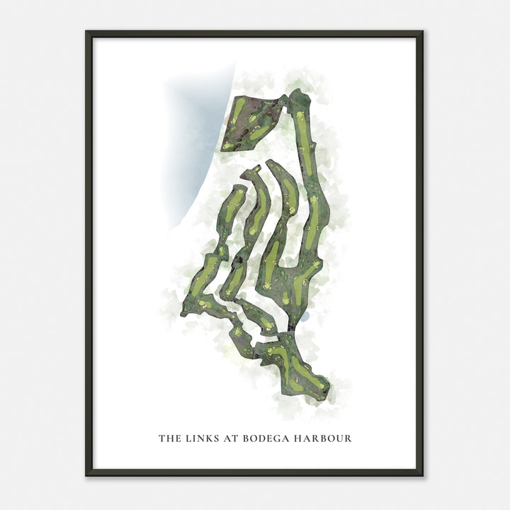 Print of The Links At Bodega Harbour Classic Map