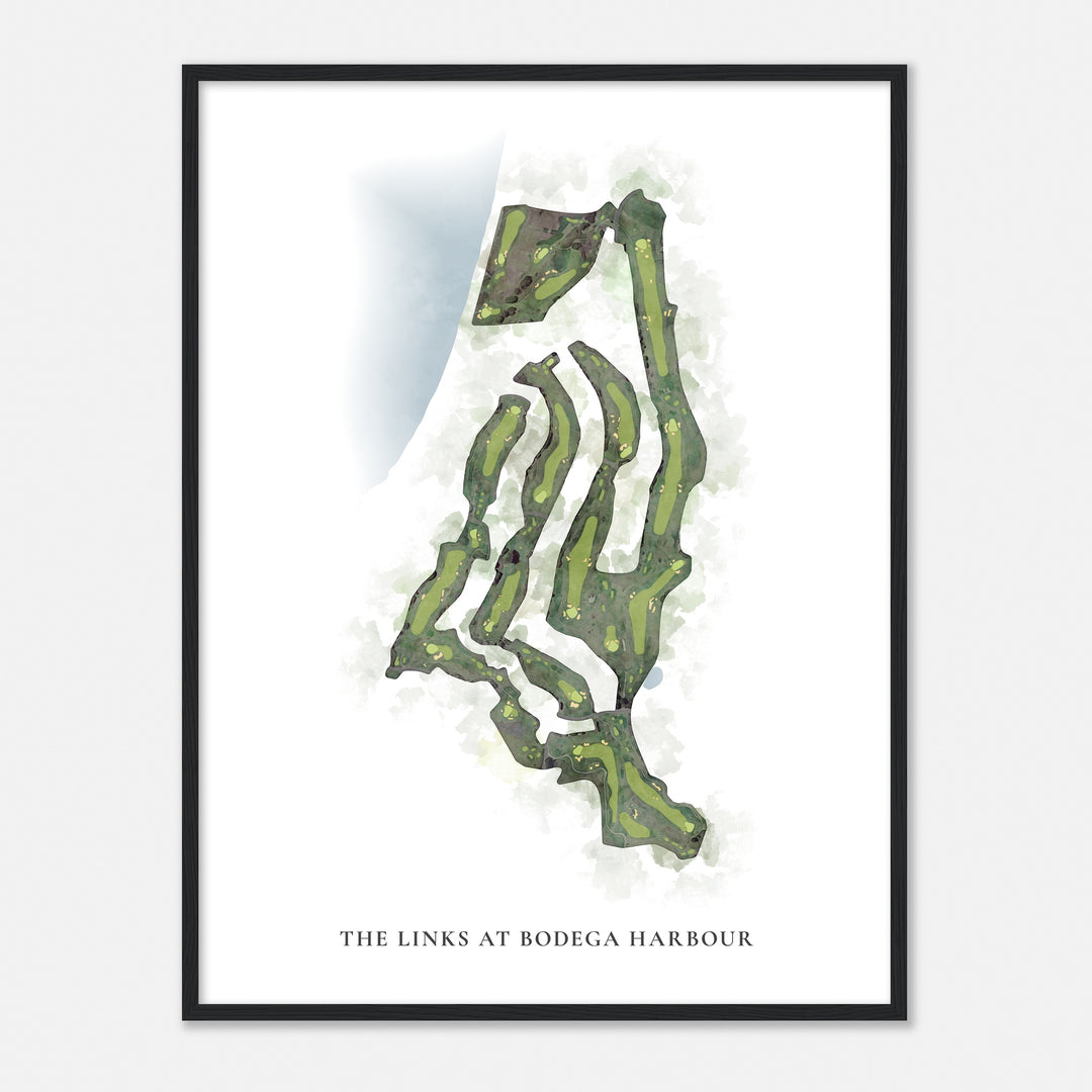 Print of The Links At Bodega Harbour Classic Map