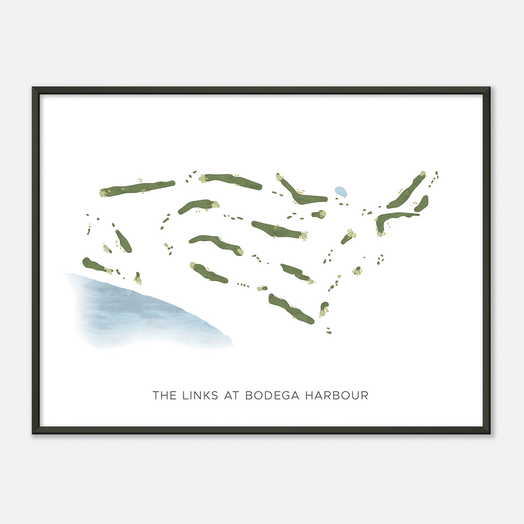 Print of The Links At Bodega Harbour Modern Map