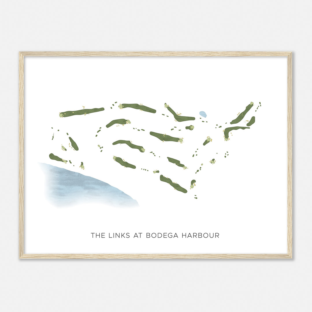 Print of The Links At Bodega Harbour Modern Map