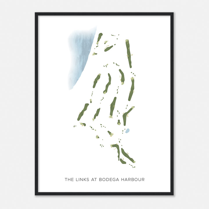 Print of The Links At Bodega Harbour Modern Map